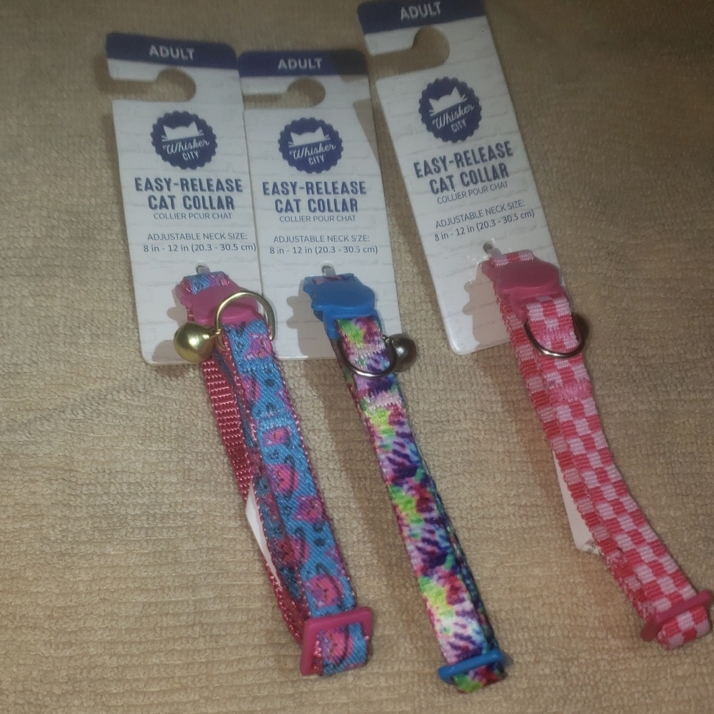 Pink and Blue Dog Accessories with Woven Design